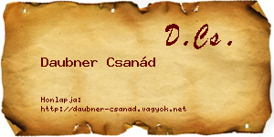 Daubner Csanád névjegykártya